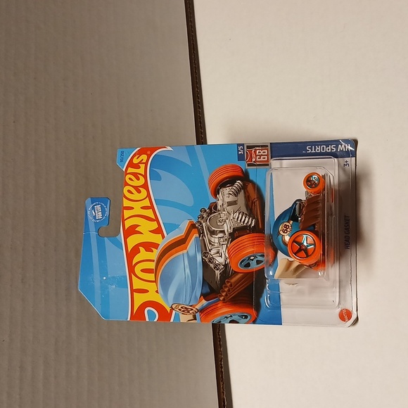 Mattel Hot Wheels Orange Blue Toy Car NWT - Picture 4 of 5